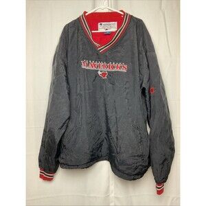 Nebraska Omaha Mavericks UNO Hockey Champion Windbreaker Jacket Size 2XL XXL Vtg